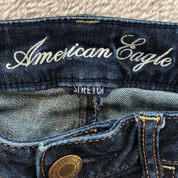 American Eagle Womens Jeans Size 4 Skinny Ankle Distressed Classic Casual Blue - Picture 8 of 15